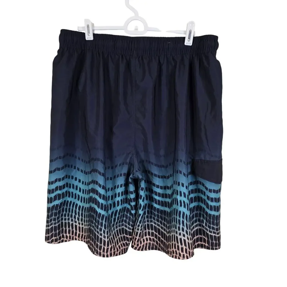 Men's U.S. Apparel Multicolor Mesh Lined Swim Trunks | Size XL